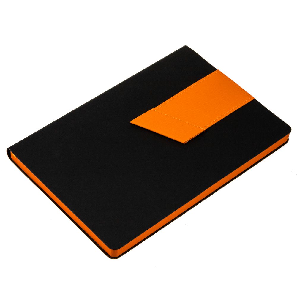 Ежедневник Bookmark, недатированный, черный с оранжевым-3