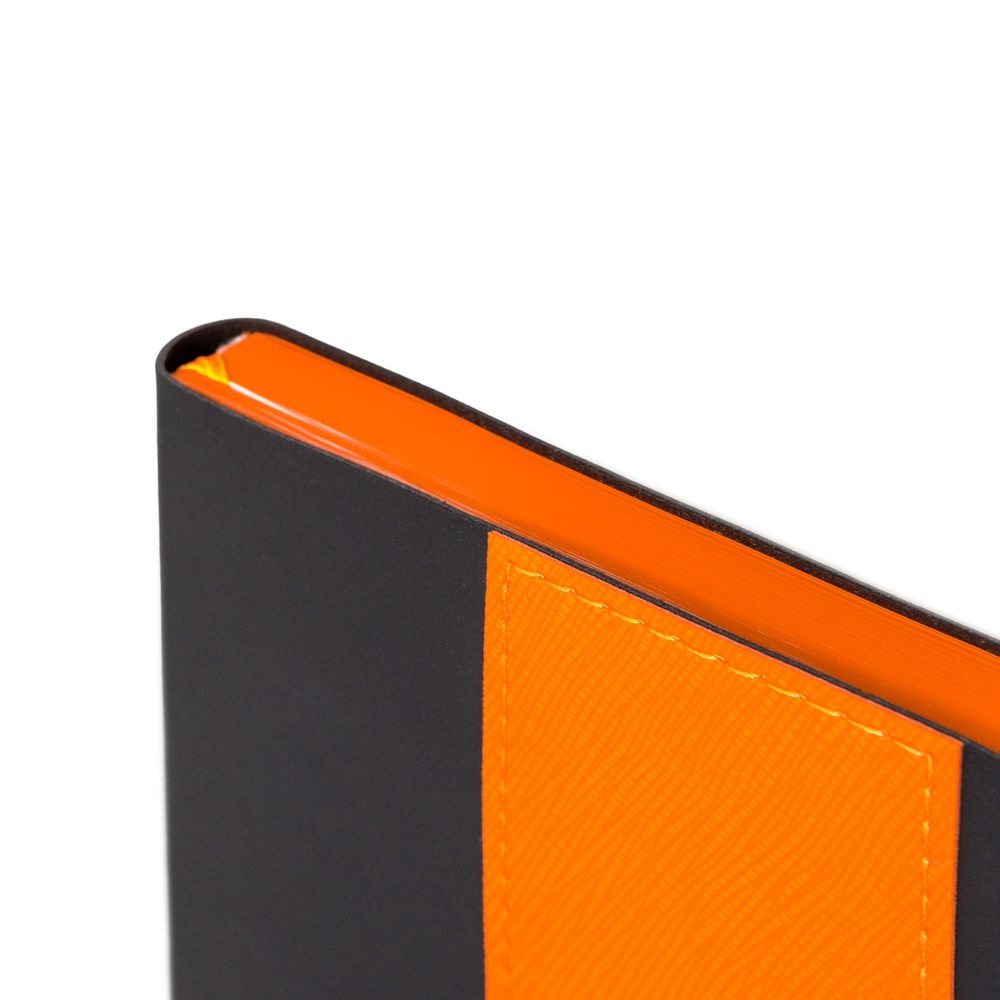 Ежедневник Bookmark, недатированный, черный с оранжевым-6