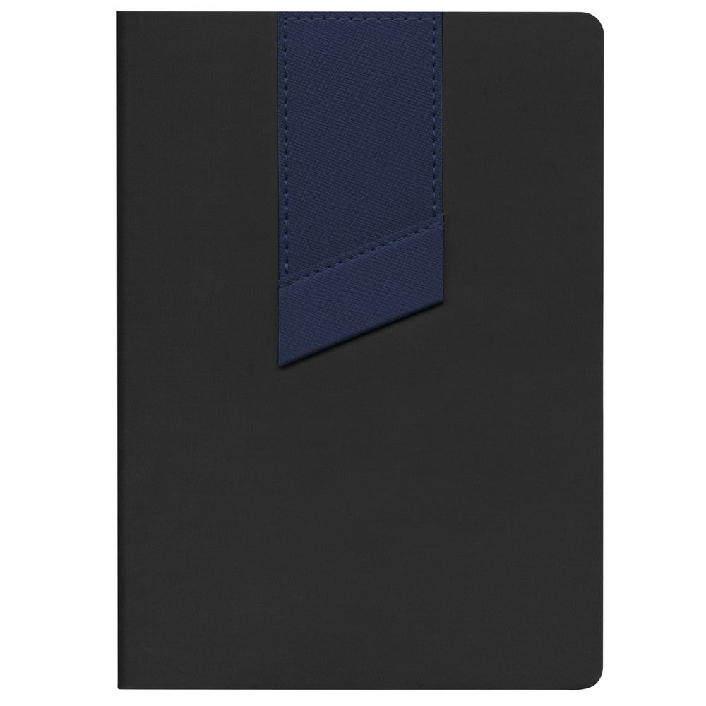 Ежедневник Bookmark, недатированный, черный с синим-2
