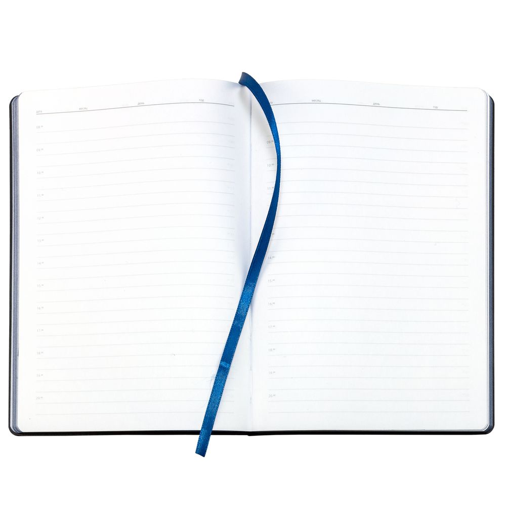 Ежедневник Bookmark, недатированный, черный с синим-7