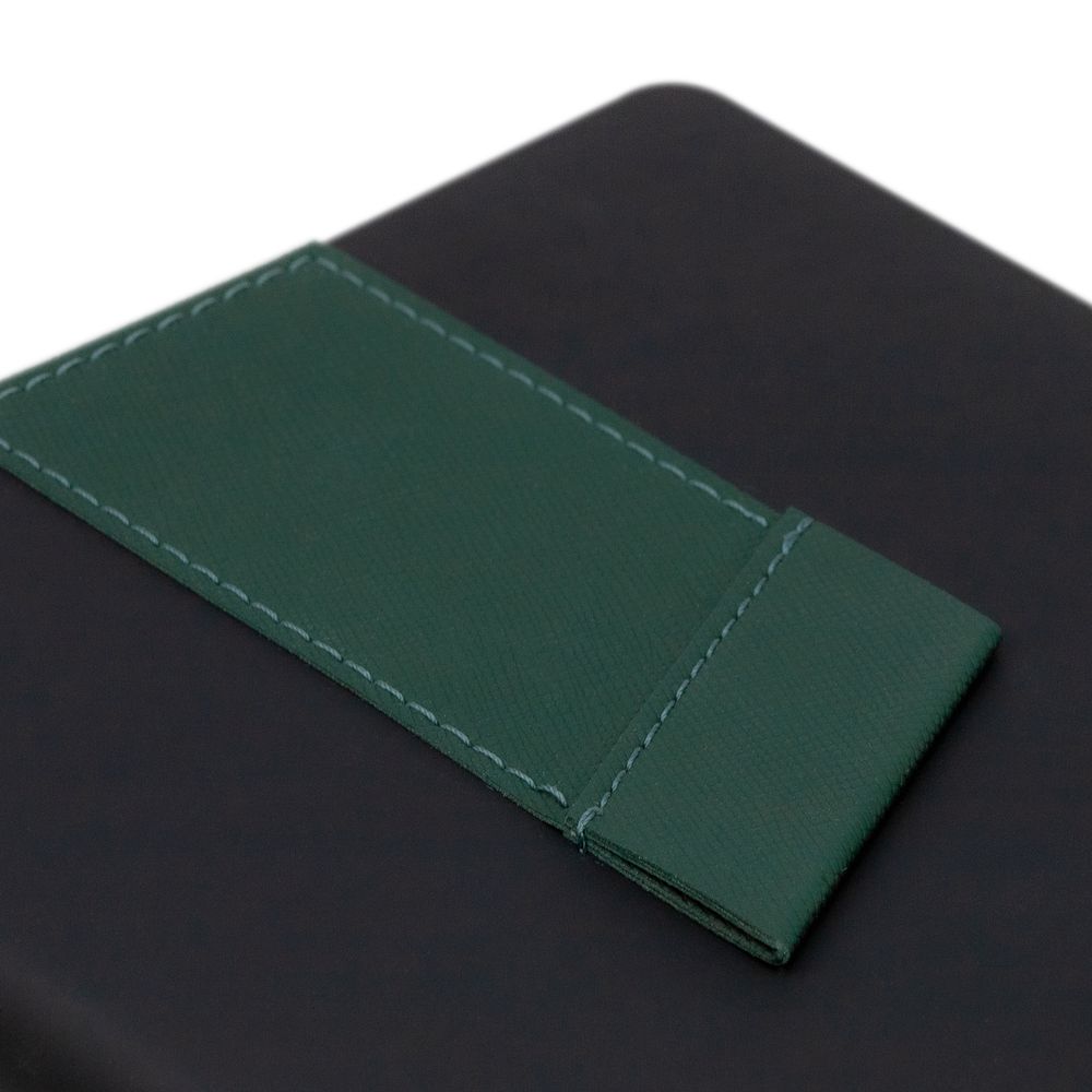 Ежедневник Bookmark, недатированный, черный с зеленым-5