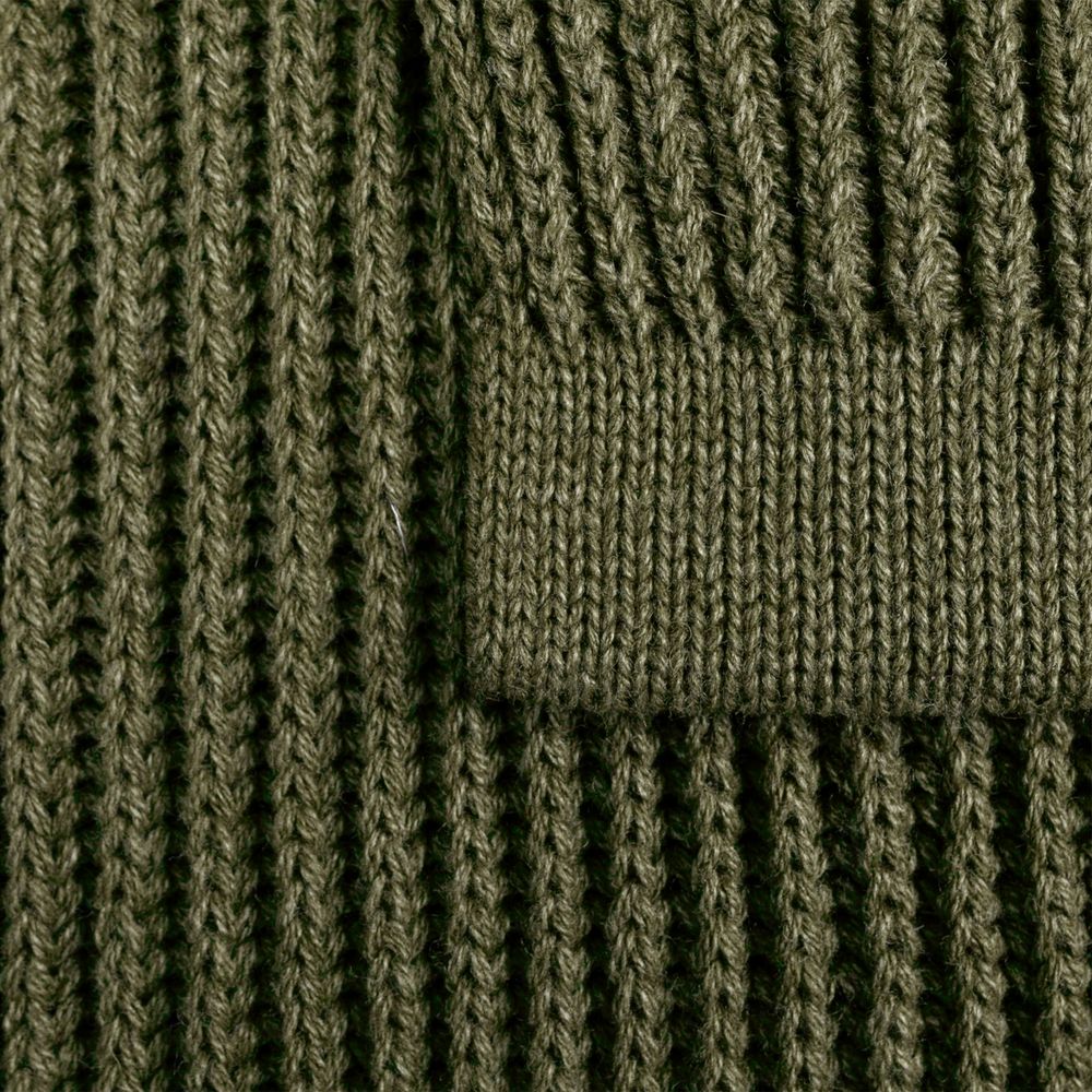 Плед Shirr, зеленый (оливковый)-3