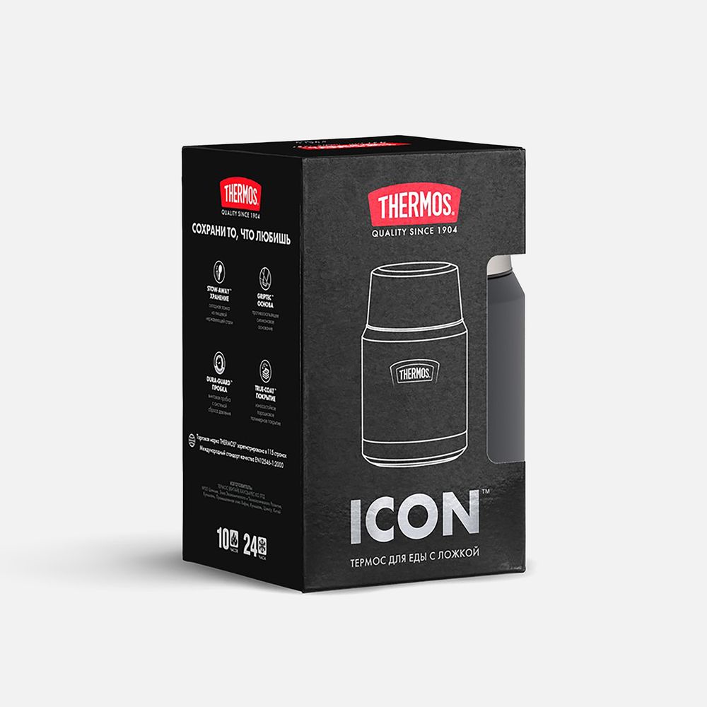 Термос для еды Icon 470, черный-9