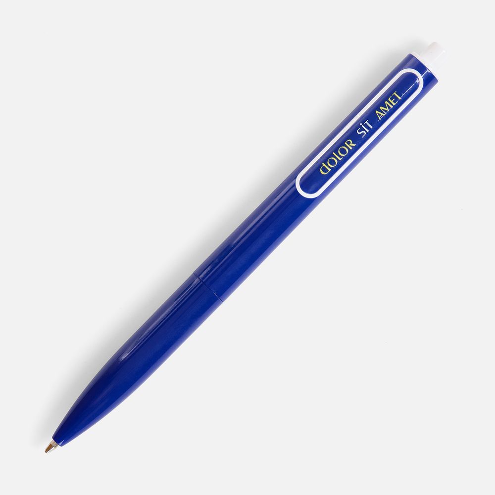 Ручка шариковая Outliner, синяя с белым-8