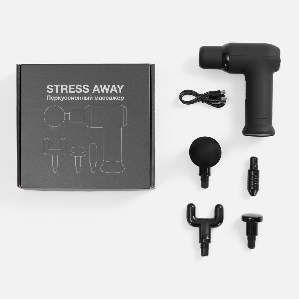 Перкуссионный массажер Stress Away, черный-9