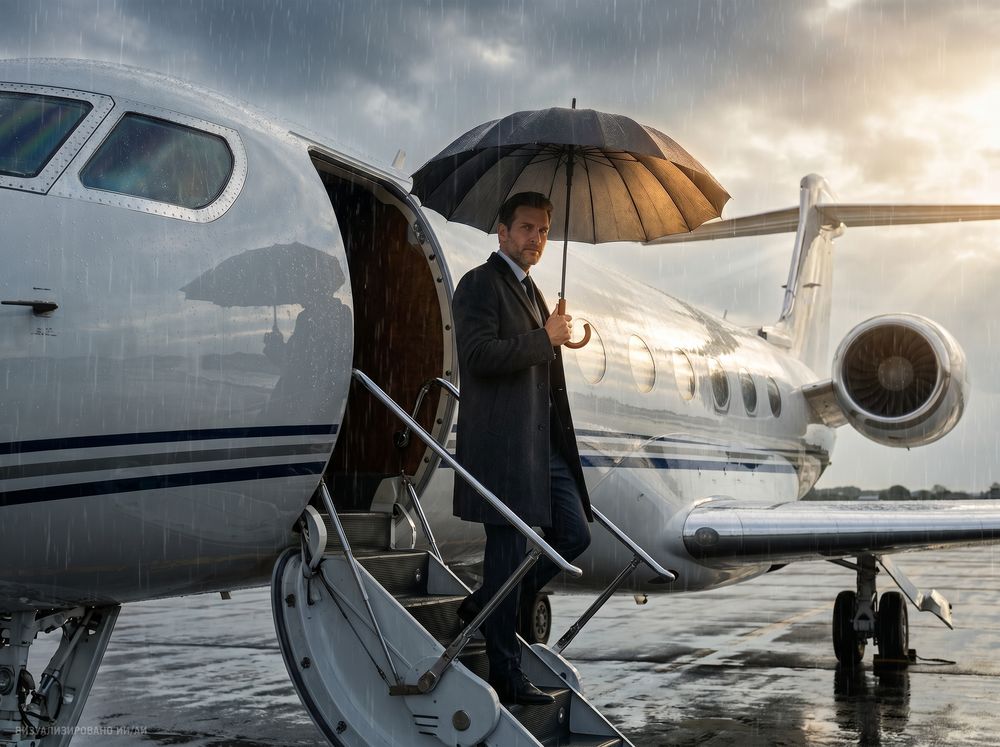 Зонт-трость Cloudfall, черный-10