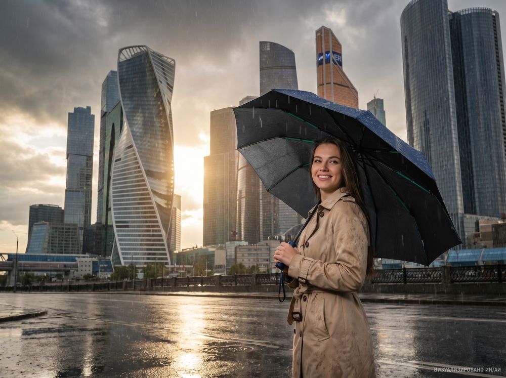 Зонт складной с УФ-защитой Ribstar, темно-синий-8