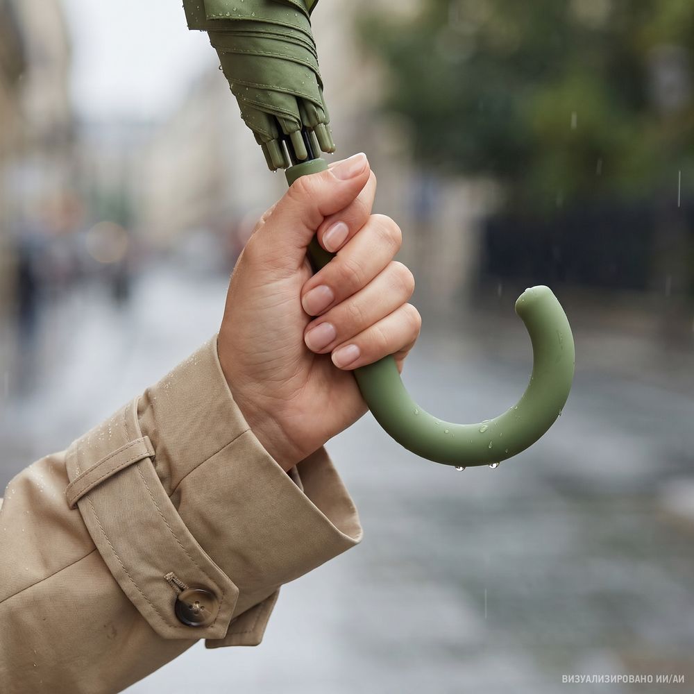 Зонт-трость Jolly Brolly, зеленый (хаки)-10