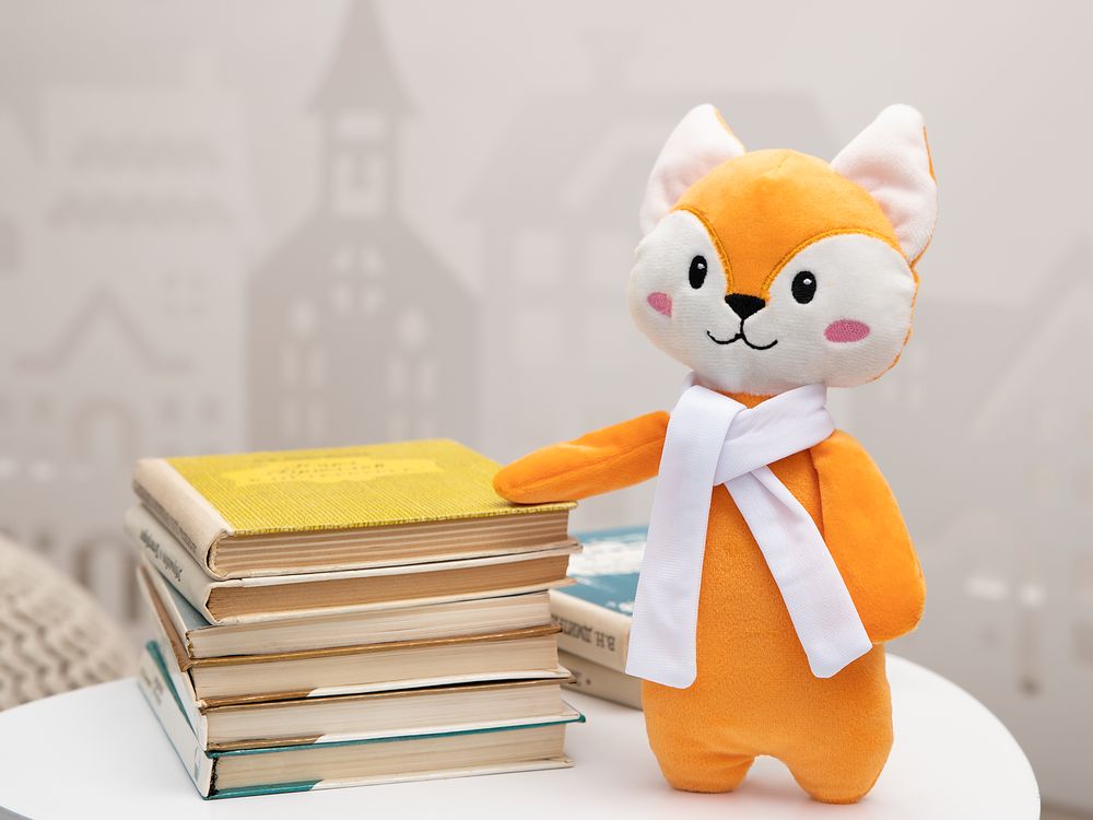 Мягкая игрушка Beastie Toys, лисенок с белым шарфом-5