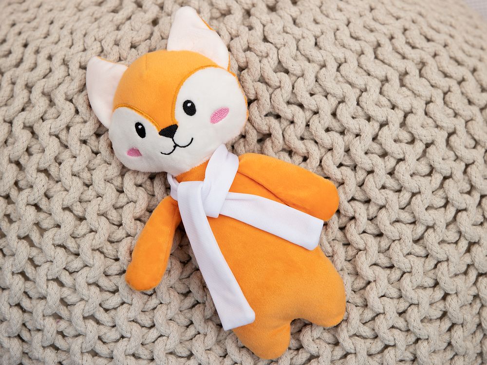 Мягкая игрушка Beastie Toys, лисенок с белым шарфом-6