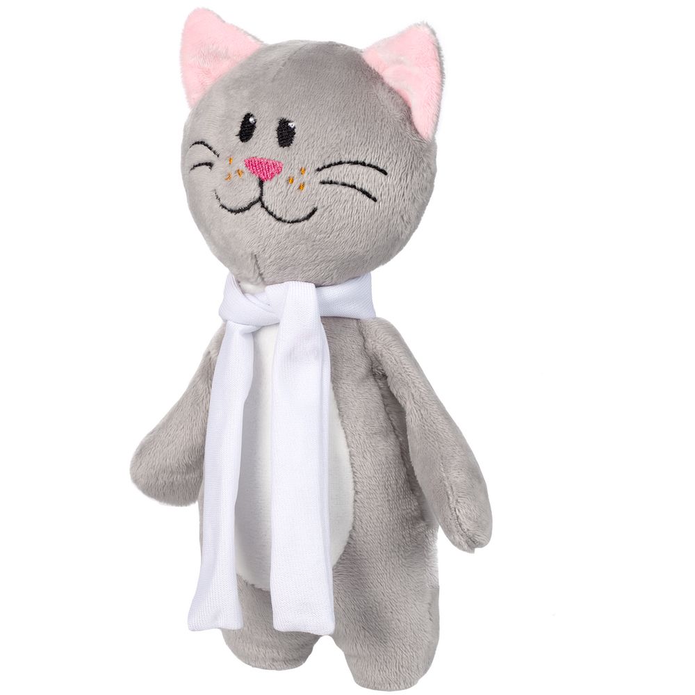 Мягкая игрушка Beastie Toys, котик с белым шарфом-2