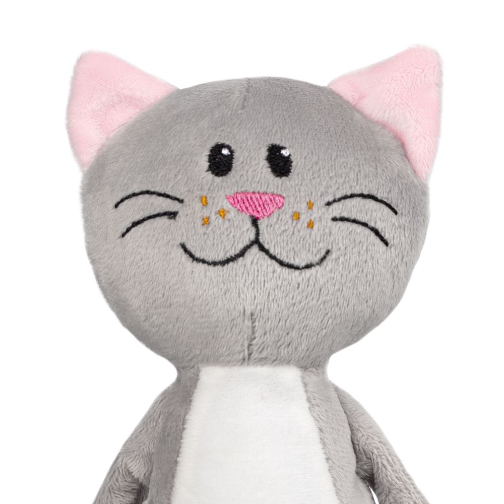 Мягкая игрушка Beastie Toys, котик с белым шарфом-3