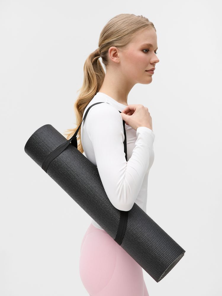 Коврик для фитнеса Profus, серый с черным-9