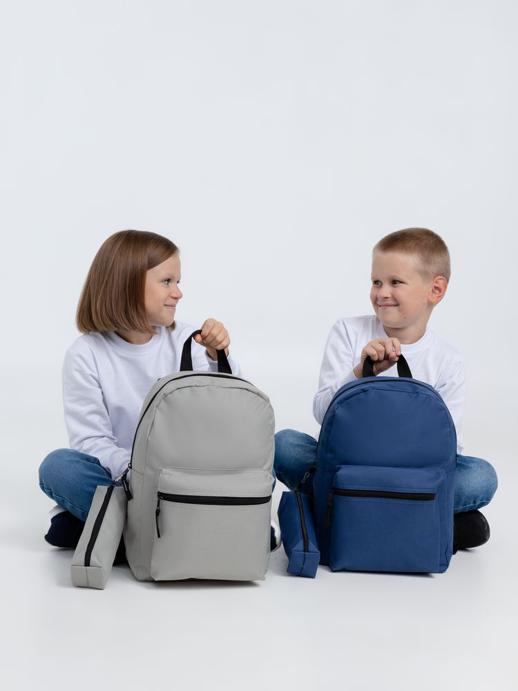 Детский рюкзак Base Kids с пеналом, темно-синий-9