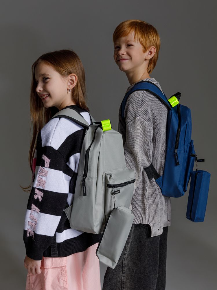 Детский рюкзак Base Kids с пеналом, темно-синий-11