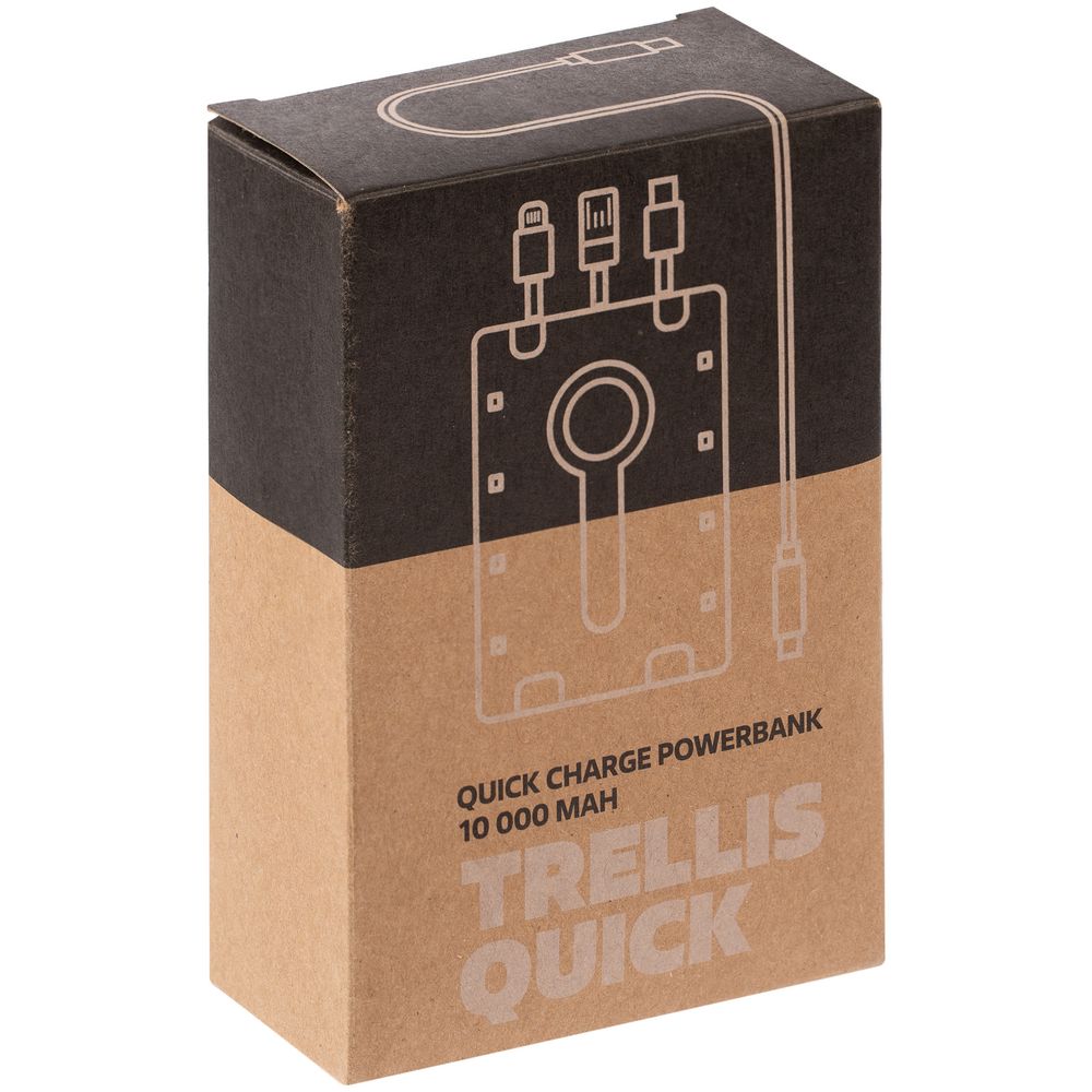 Аккумулятор с быстрой зарядкой Trellis Quick 10000 мАч, белый-10