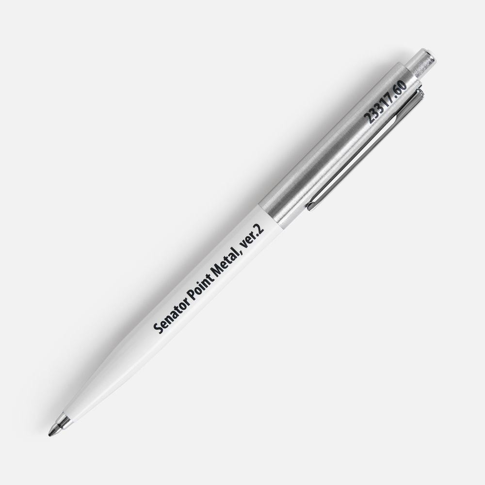 Ручка шариковая Senator Point Metal, ver.2, белая-6