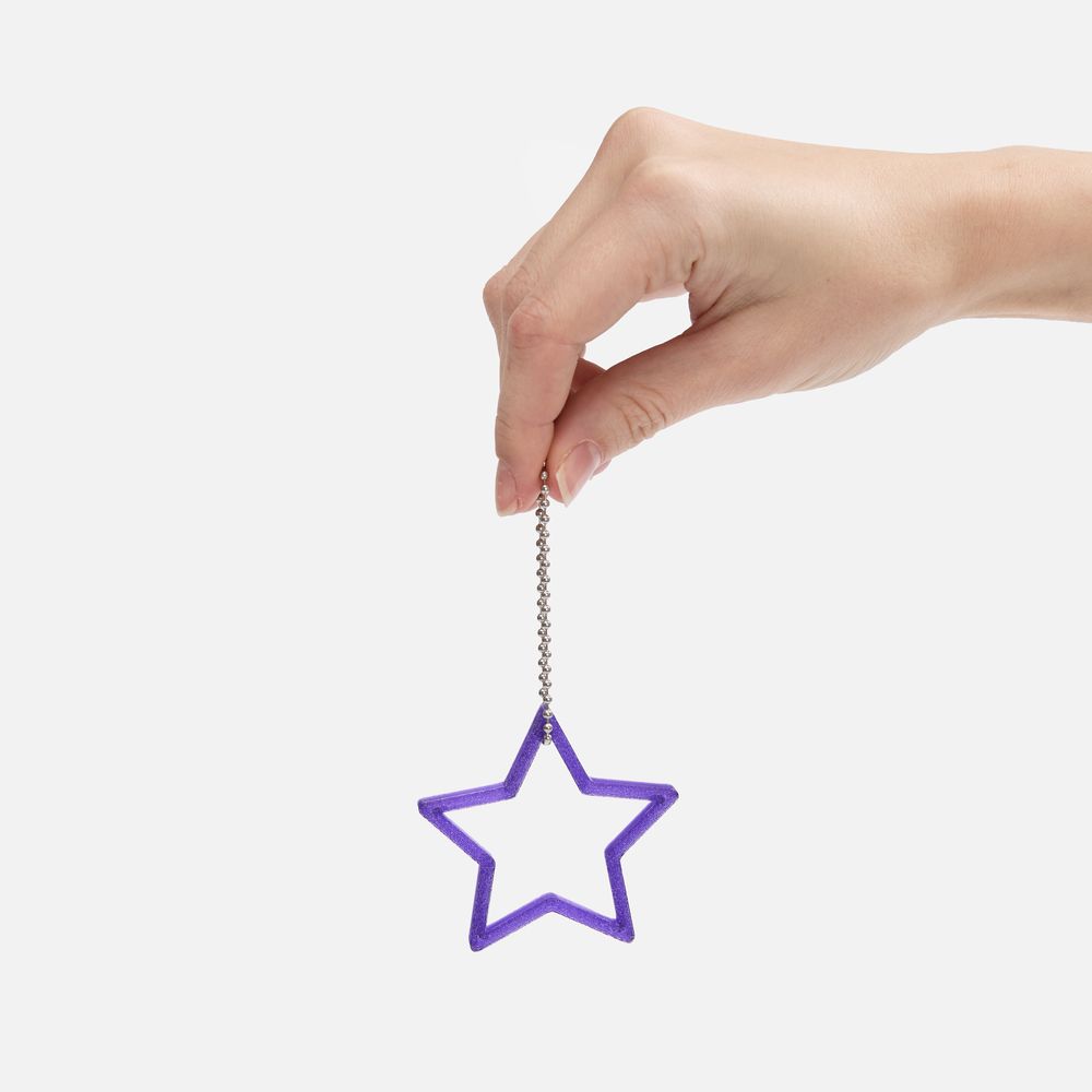 Подвеска «Звезда», 3D-печать, фиолетовая-2