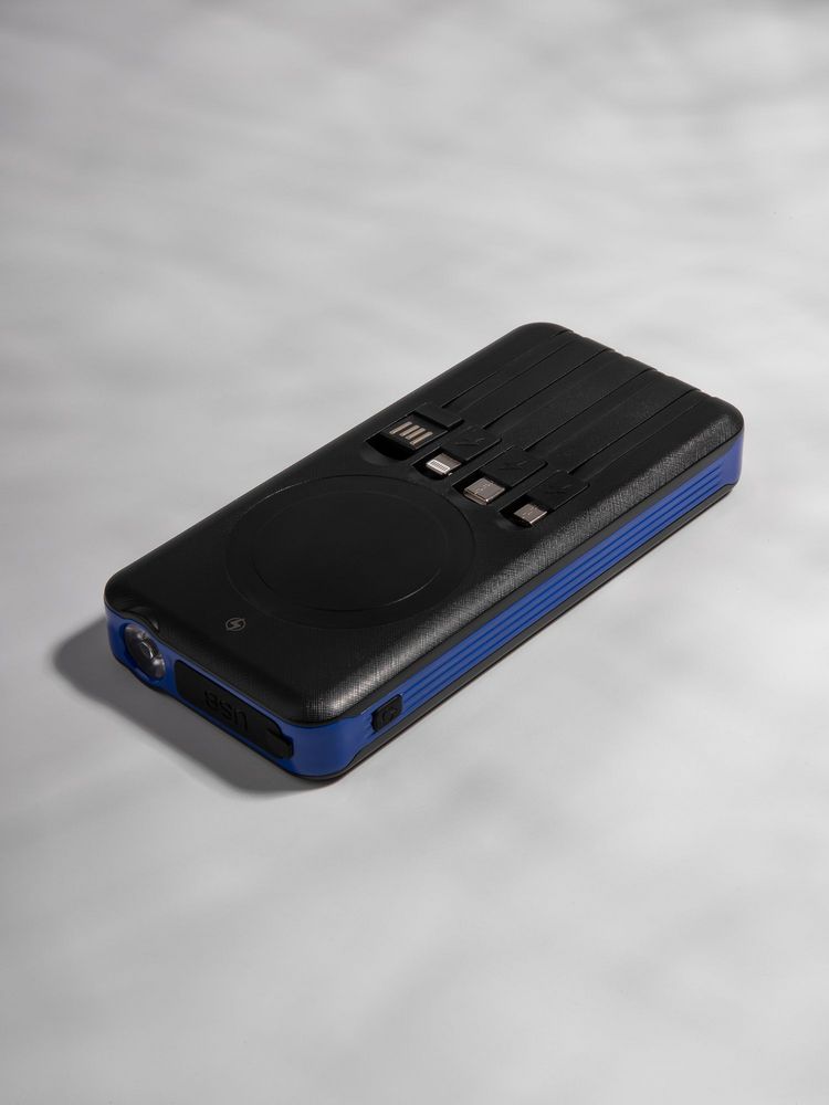 Аккумулятор с беспроводной зарядкой Holiday Maker Wireless, 10000 мАч, синий-11