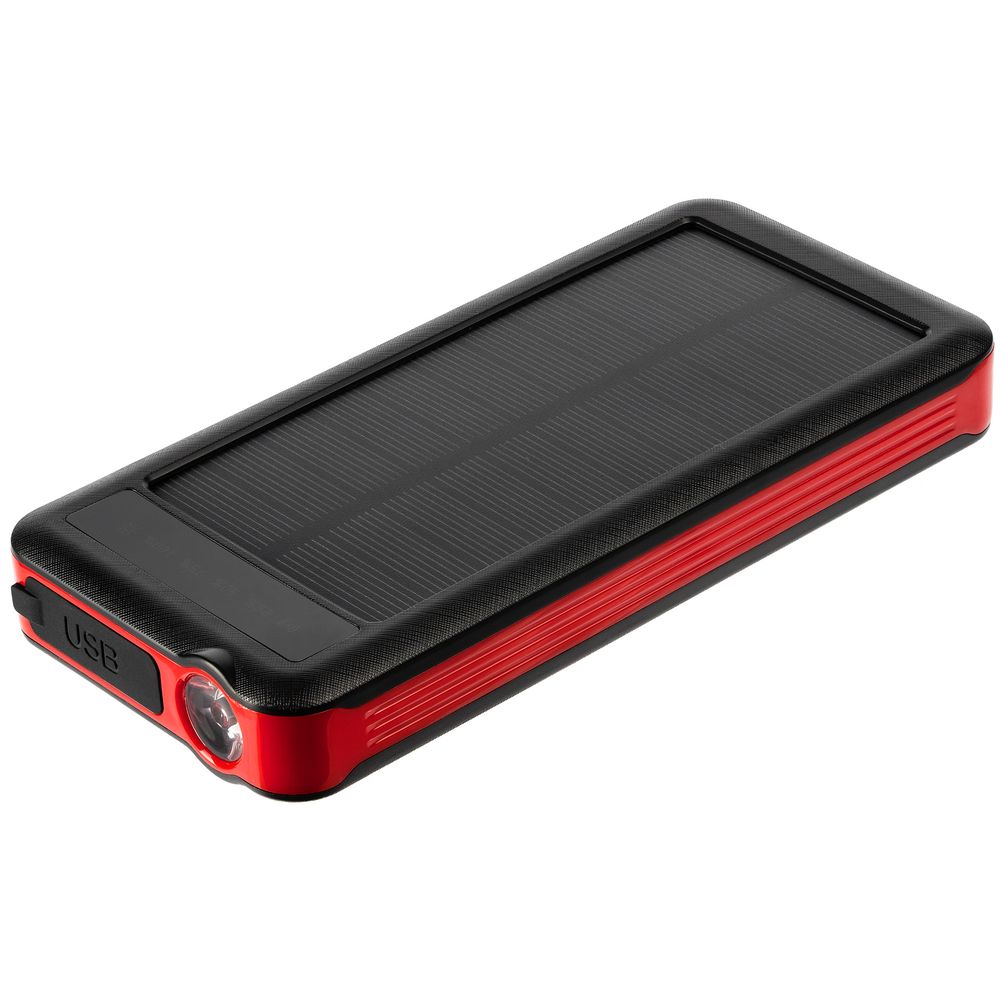 Аккумулятор с беспроводной зарядкой Holiday Maker Wireless, 10000 мАч, красный-1