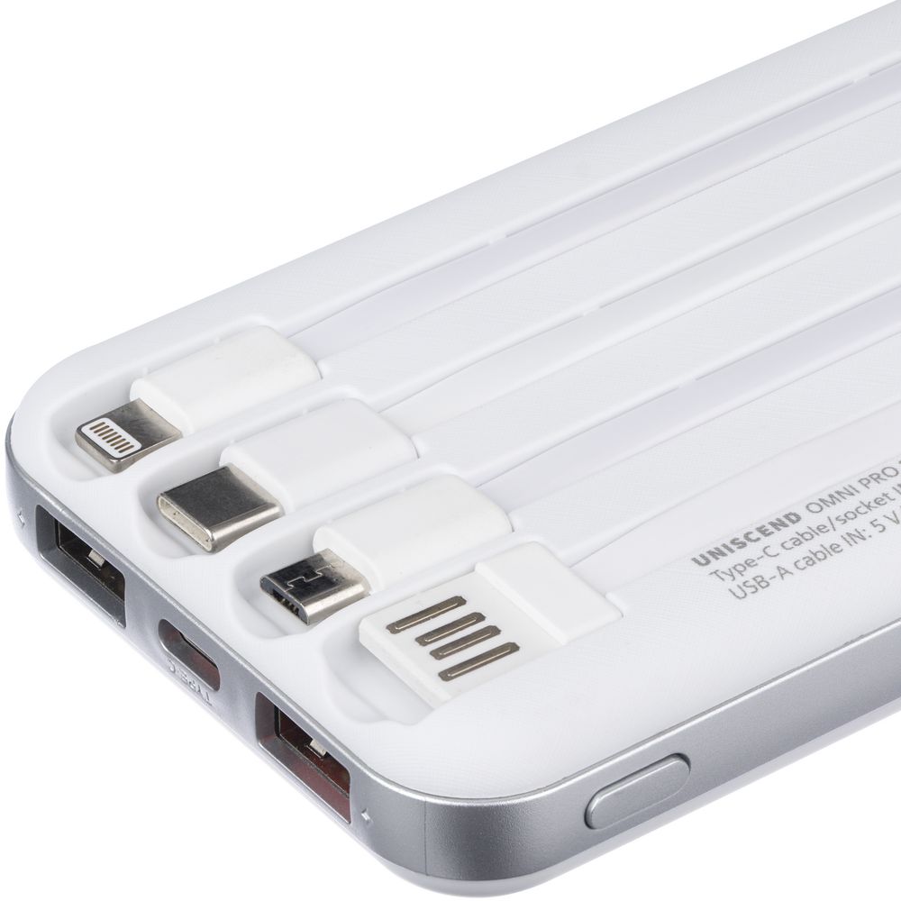 Внешний аккумулятор Omni Pro 10000 мАч, белый-5