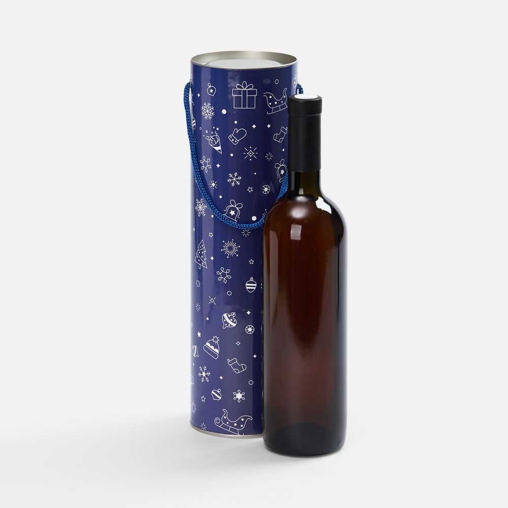 Тубус для бутылки Snowlace, синий-4