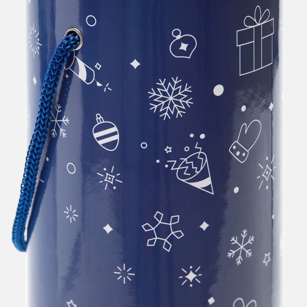 Тубус для бутылки Snowlace, синий-5