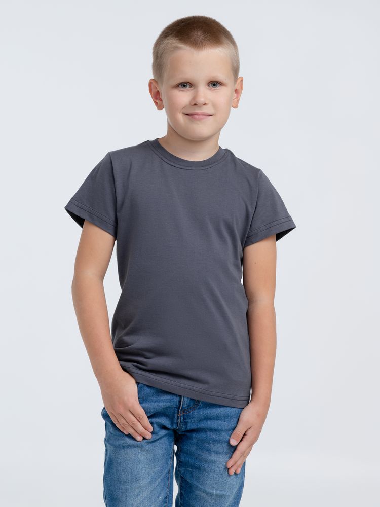 Футболка детская T-Bolka Kids, темно-серая (графит), 6 лет-6