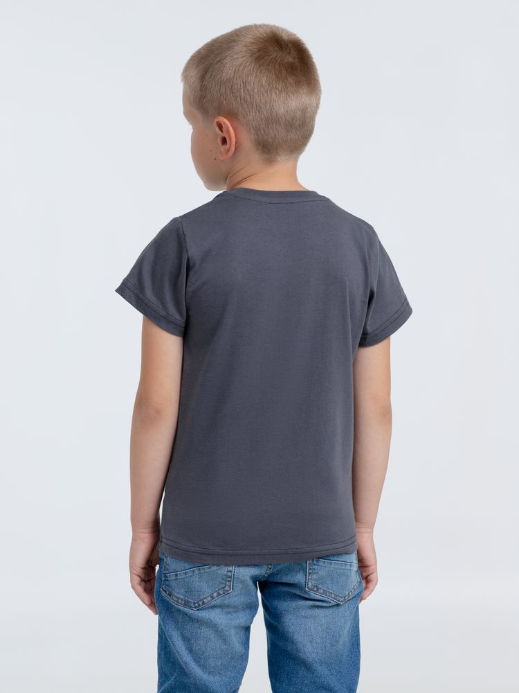 Футболка детская T-Bolka Kids, темно-серая (графит), 6 лет-7