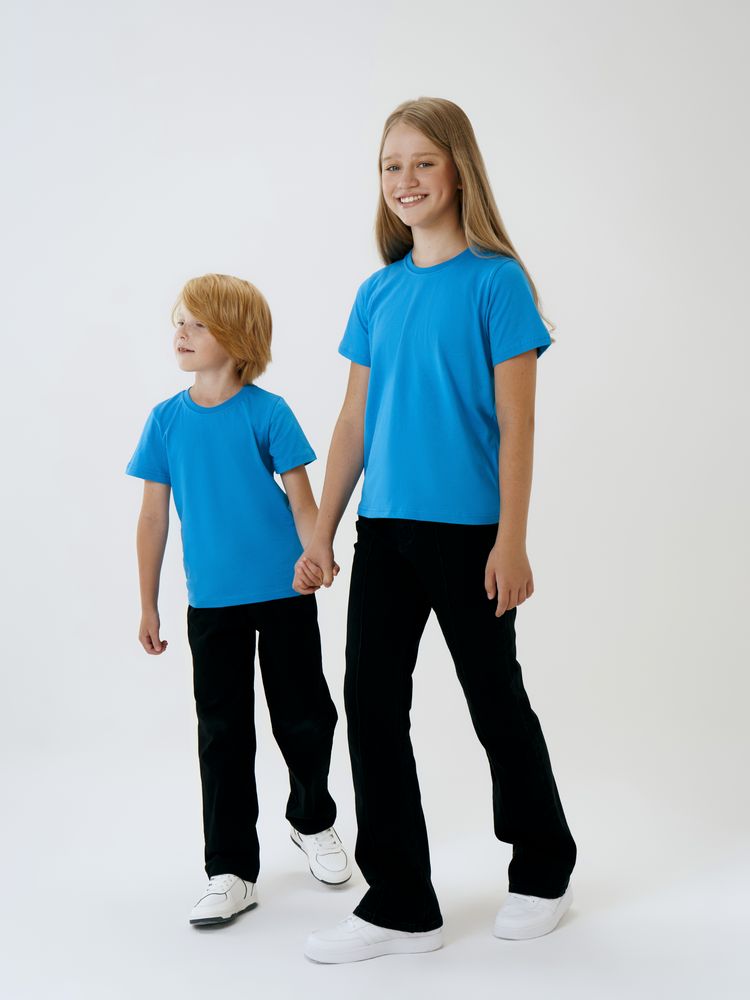 Футболка детская T-Bolka Kids, бирюзовая, 6 лет-8