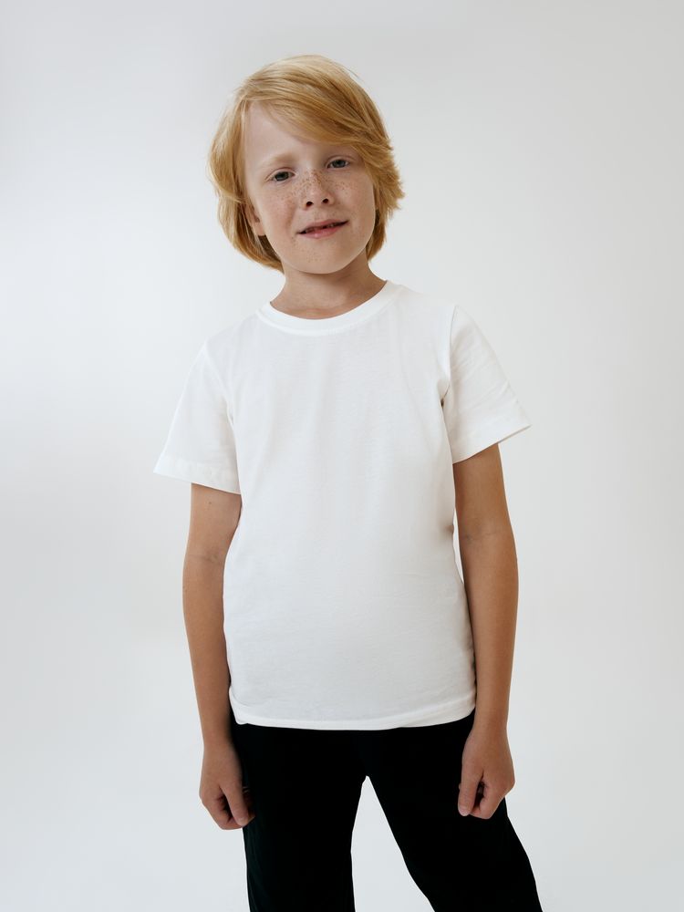 Футболка детская T-Bolka Kids, белая (теплый оттенок), 8 лет-7