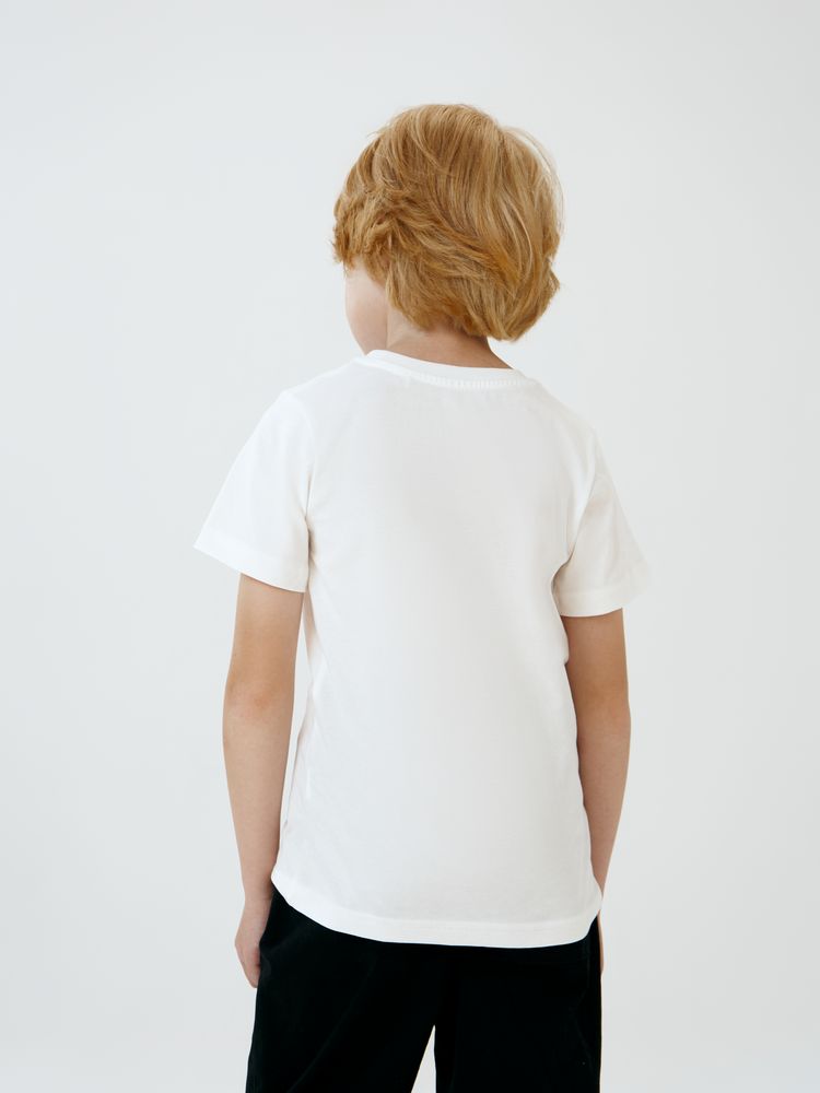 Футболка детская T-Bolka Kids, белая (теплый оттенок), 8 лет-8