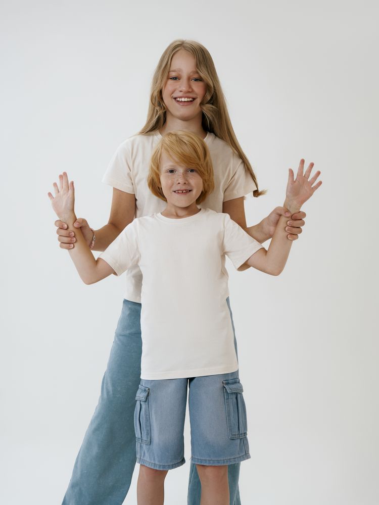 Футболка детская T-Bolka Kids, молочно-белая, 6 лет-9