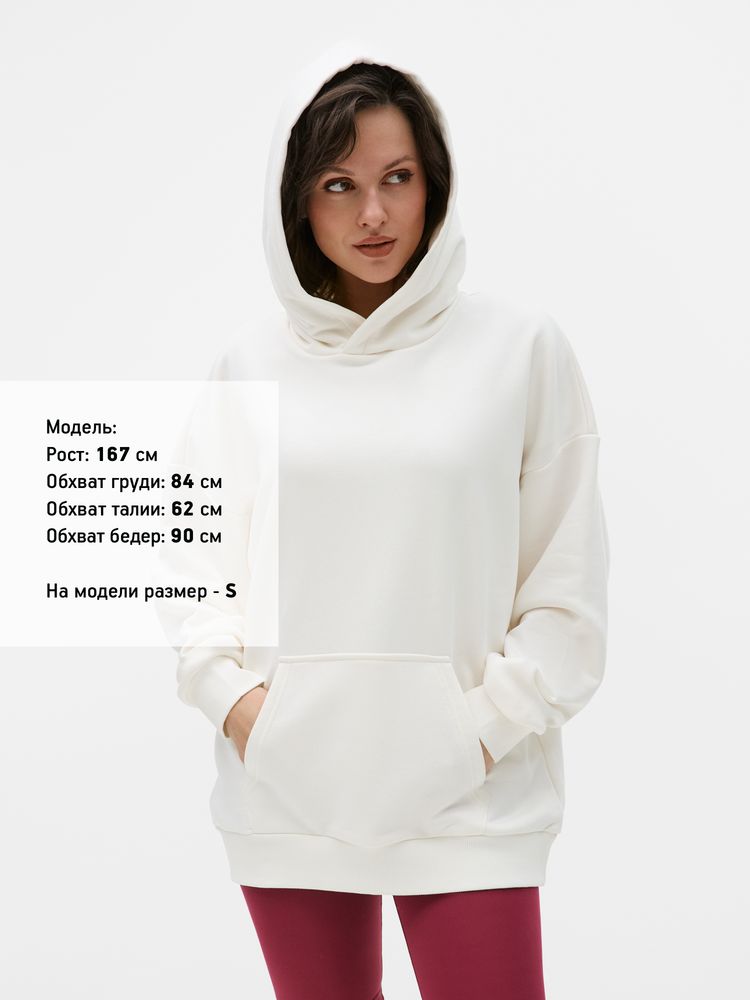 Худи унисекс оверсайз Esplanada, молочно-белое, размер XS-9