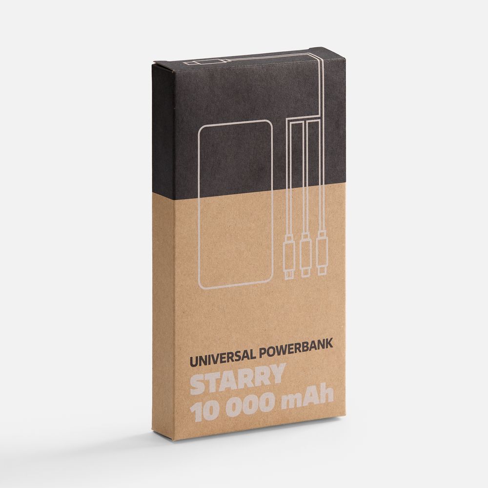 Аккумулятор Uniscend Starry с подсветкой, 10000 мАч, черный-8