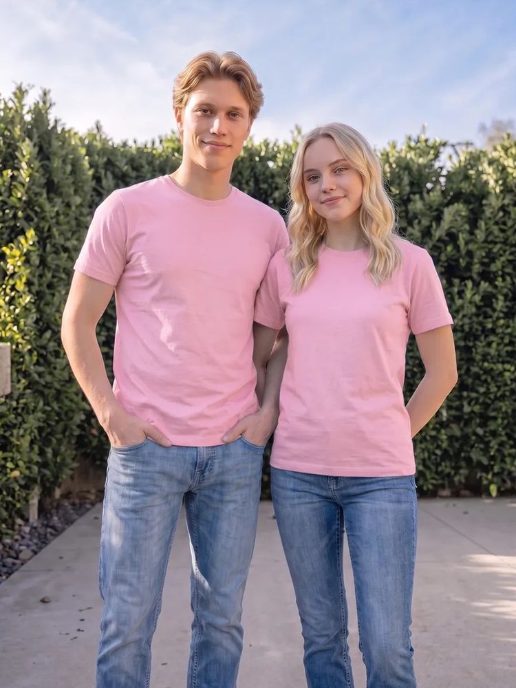 Футболка Premium, розовая, размер S-9