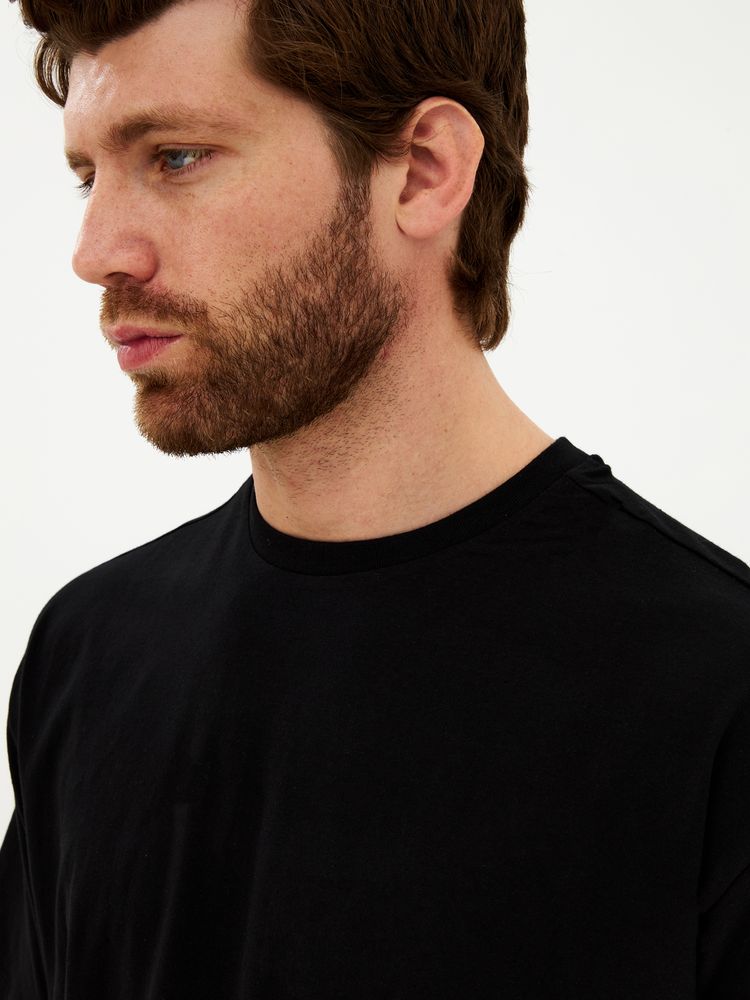 Футболка Oversize Premium, черная, размер S-3