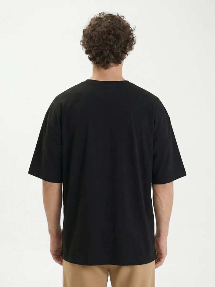 Футболка Oversize Premium 210, черная, размер S-2