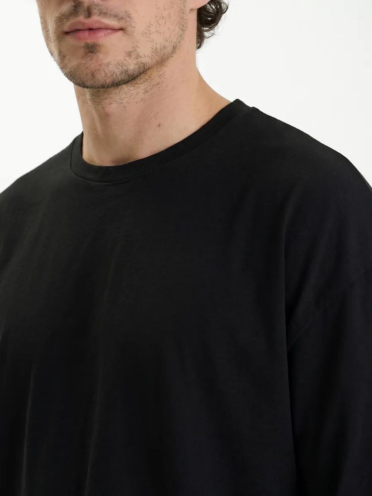 Футболка Oversize Premium 210, черная, размер S-4