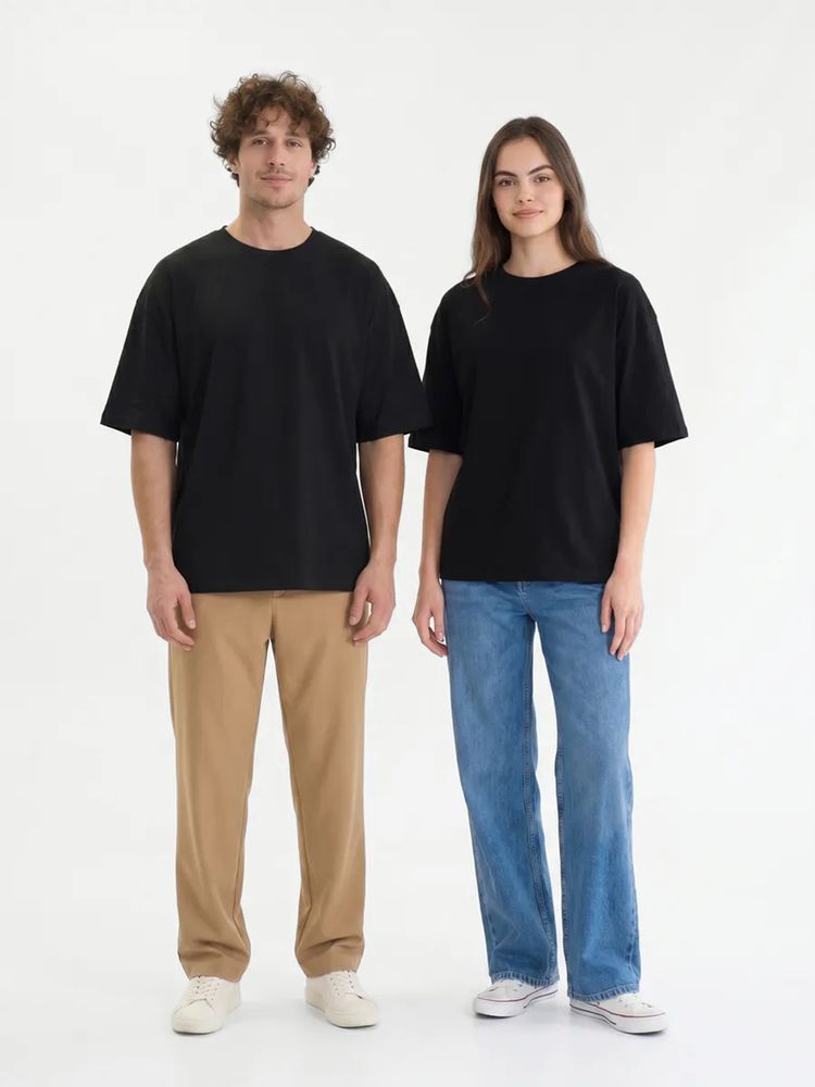 Футболка Oversize Premium 210, черная, размер S-10