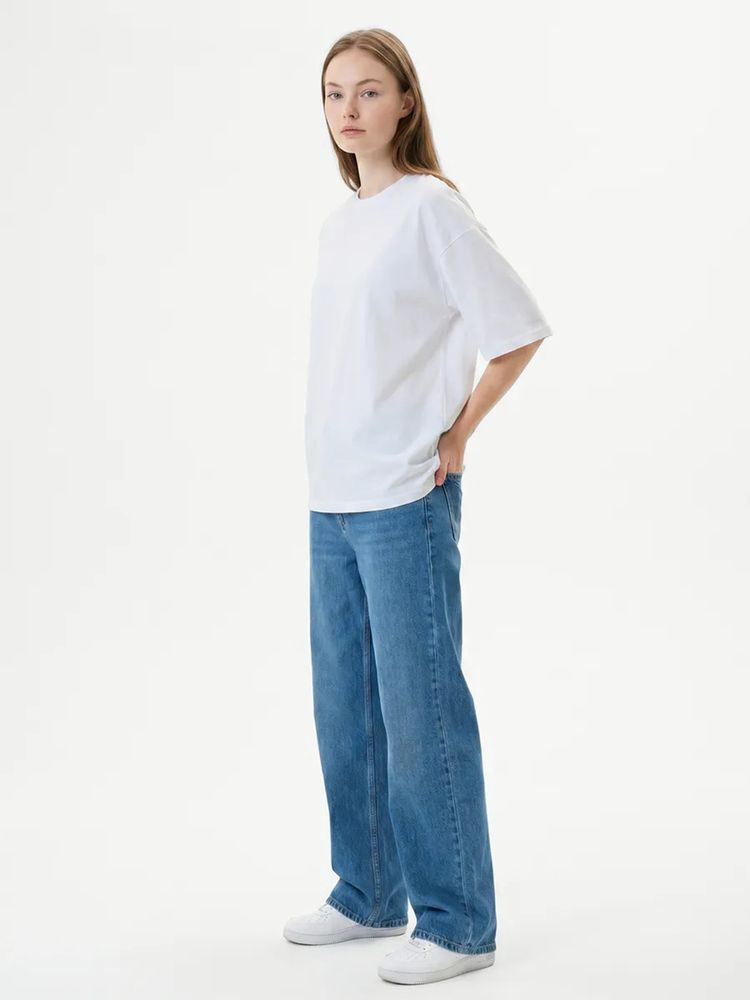 Футболка Oversize Premium 210, белая, размер S-7
