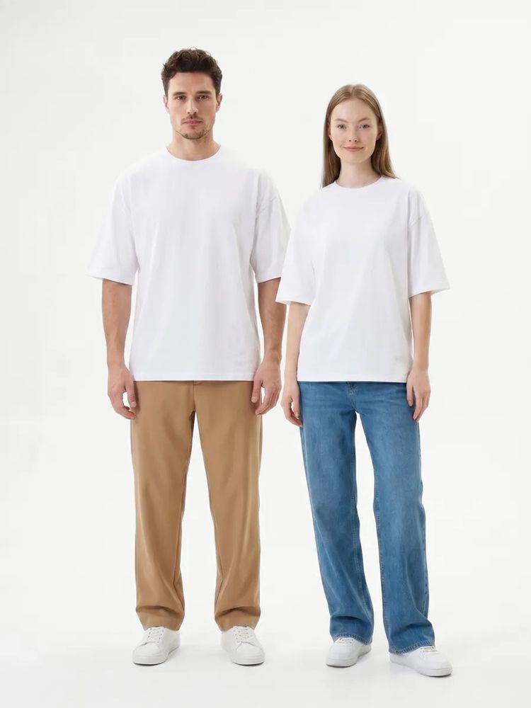 Футболка Oversize Premium 210, белая, размер S-8