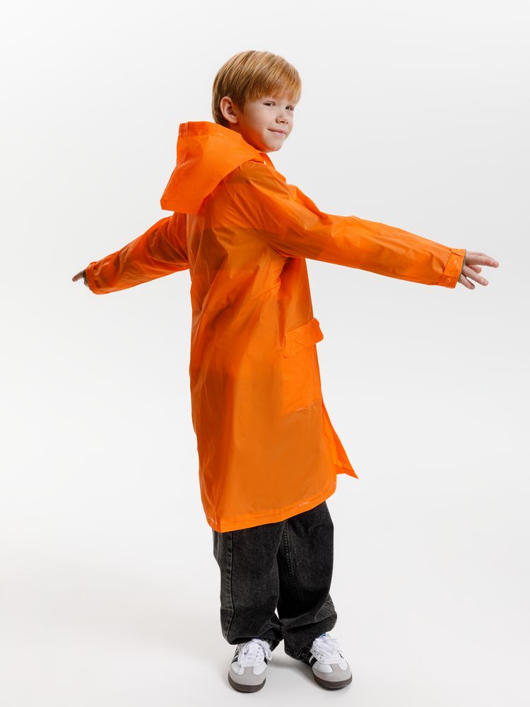 Дождевик детский RainDrop Kids, оранжевый, 8 лет (рост 118-128)-12