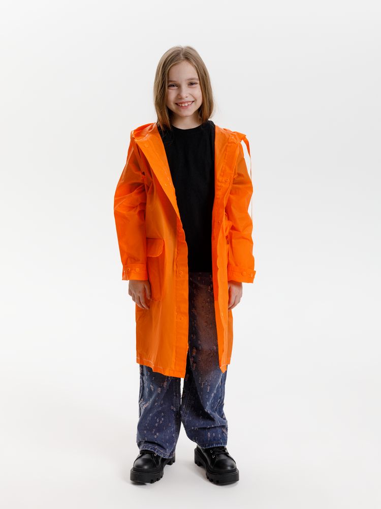 Дождевик детский RainDrop Kids, оранжевый, 8 лет (рост 118-128)-14