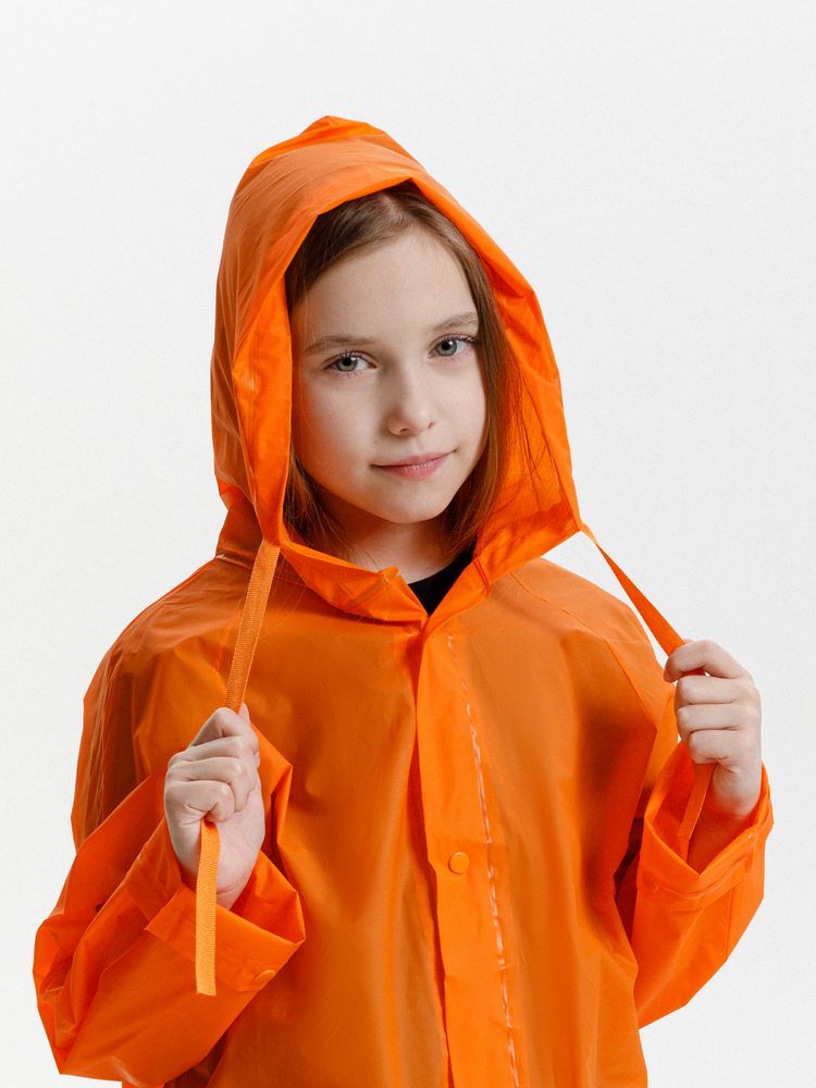 Дождевик детский RainDrop Kids, оранжевый, 8 лет (рост 118-128)-17