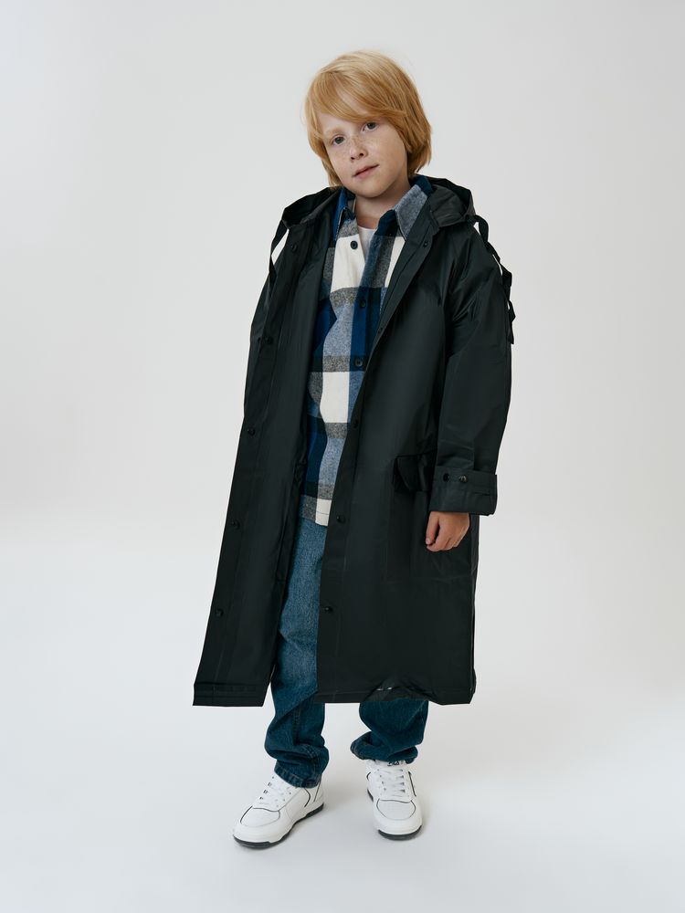 Дождевик детский RainDrop Kids, черный, 8 лет (рост 118-128)-11