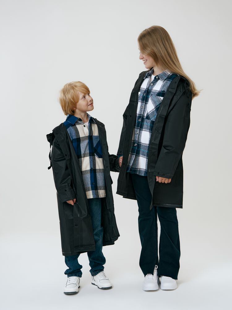 Дождевик детский RainDrop Kids, черный, 8 лет (рост 118-128)-12