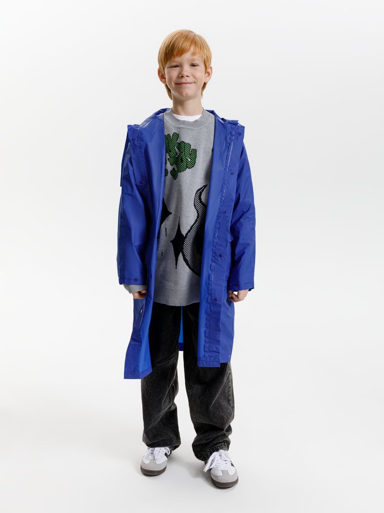 Дождевик детский RainDrop Kids, ярко-синий, 8 лет (рост 118-128)-9