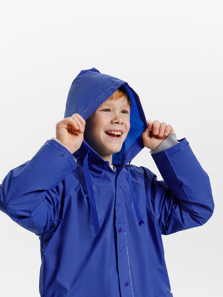 Дождевик детский RainDrop Kids, ярко-синий, 8 лет (рост 118-128)-12