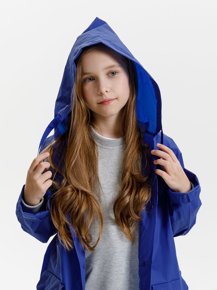 Дождевик детский RainDrop Kids, ярко-синий, 8 лет (рост 118-128)-16